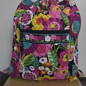 Vera Bradley Pink and Purple Quilted Backpack